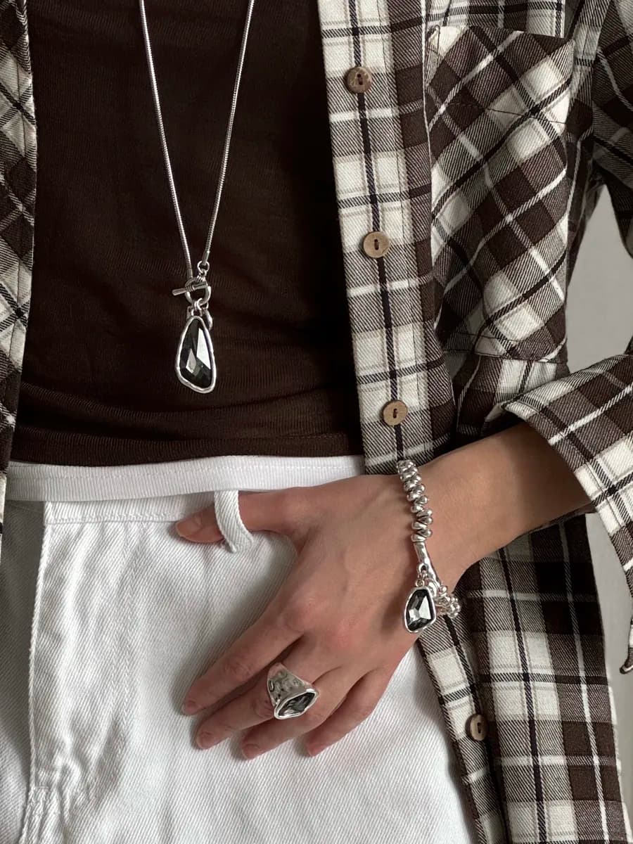 Подвеска с кристаллом капля