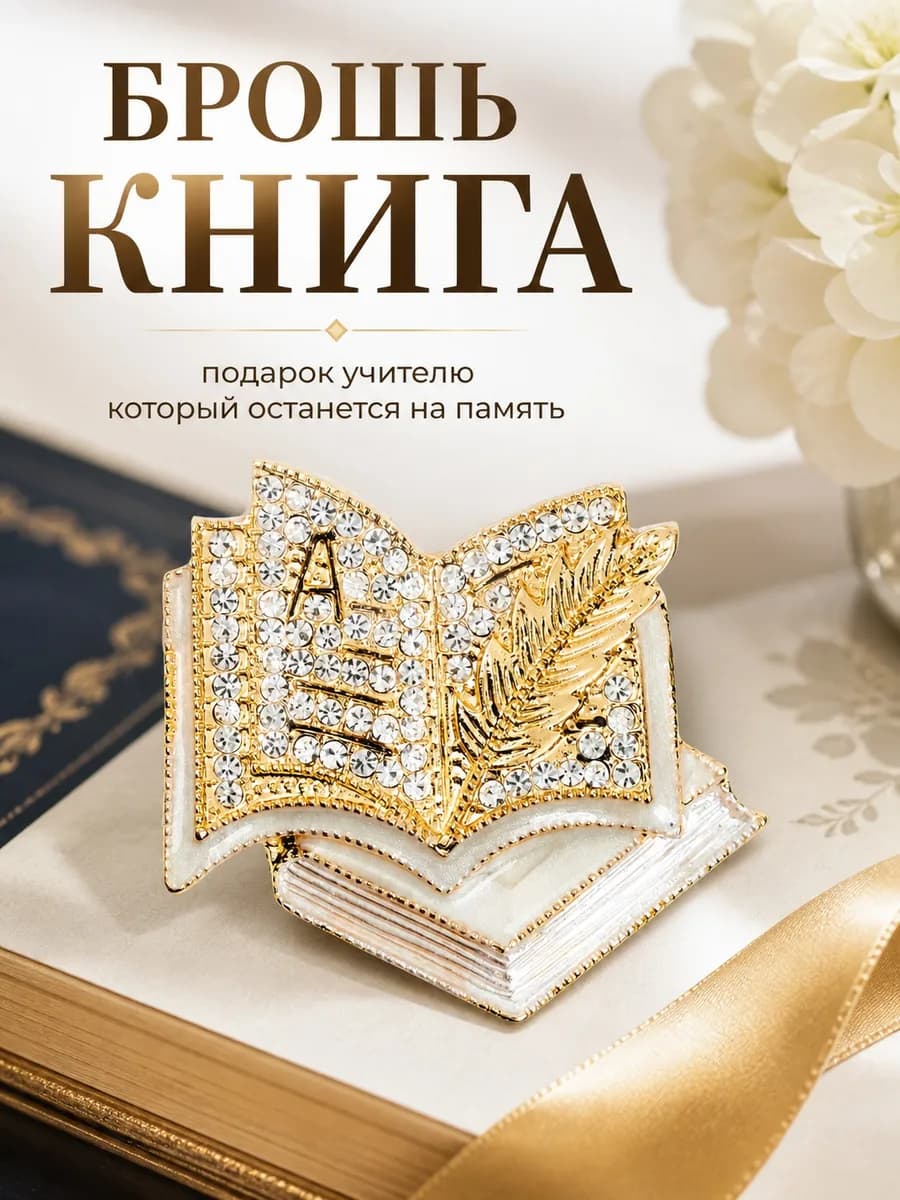 Брошь книги подарок учителю