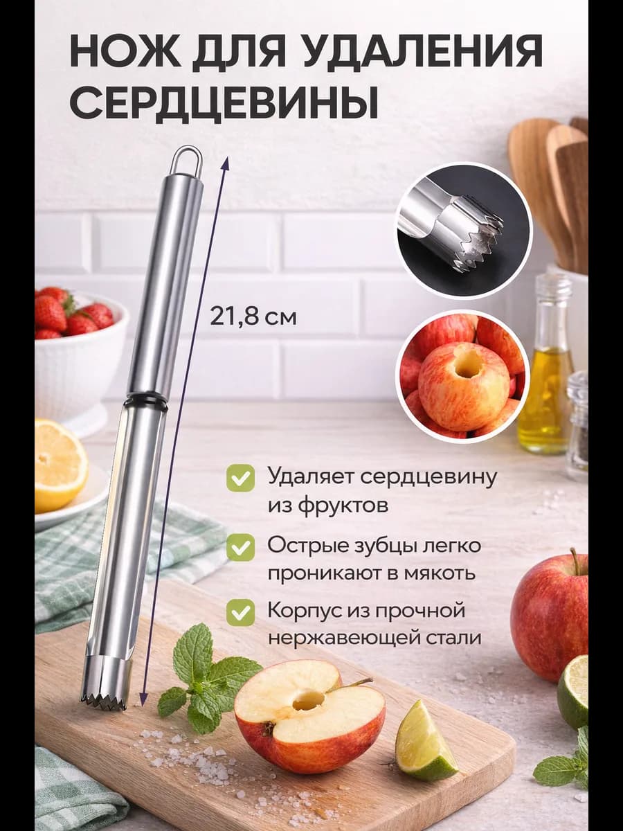 Нож кухонный для яблок - фото 1