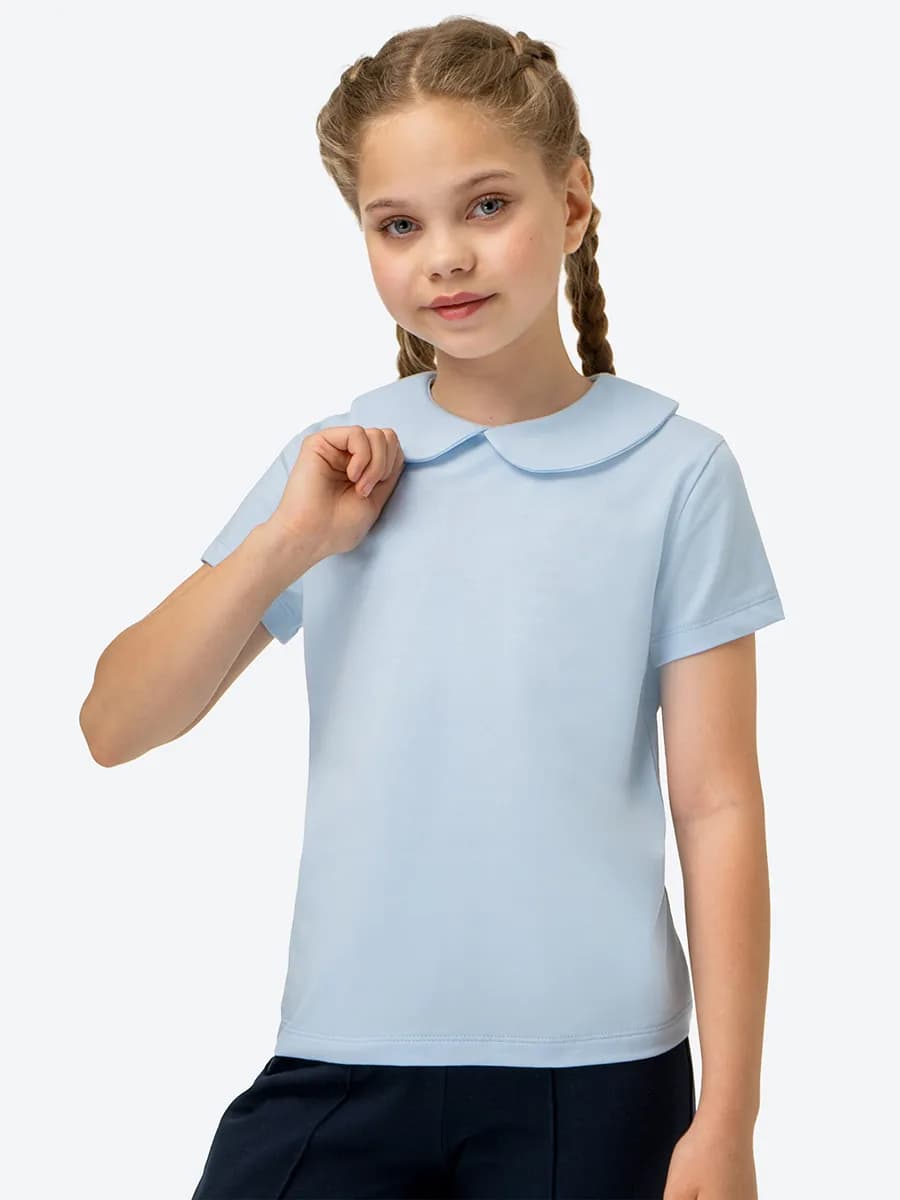 Блузка школьная с коротким рукавом