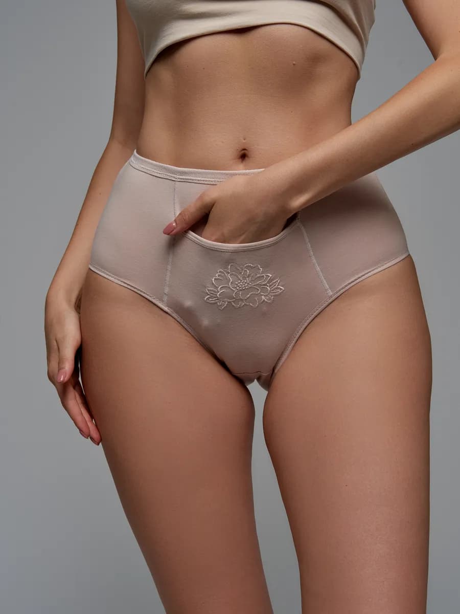 Женские трусы хлопковые с карманом