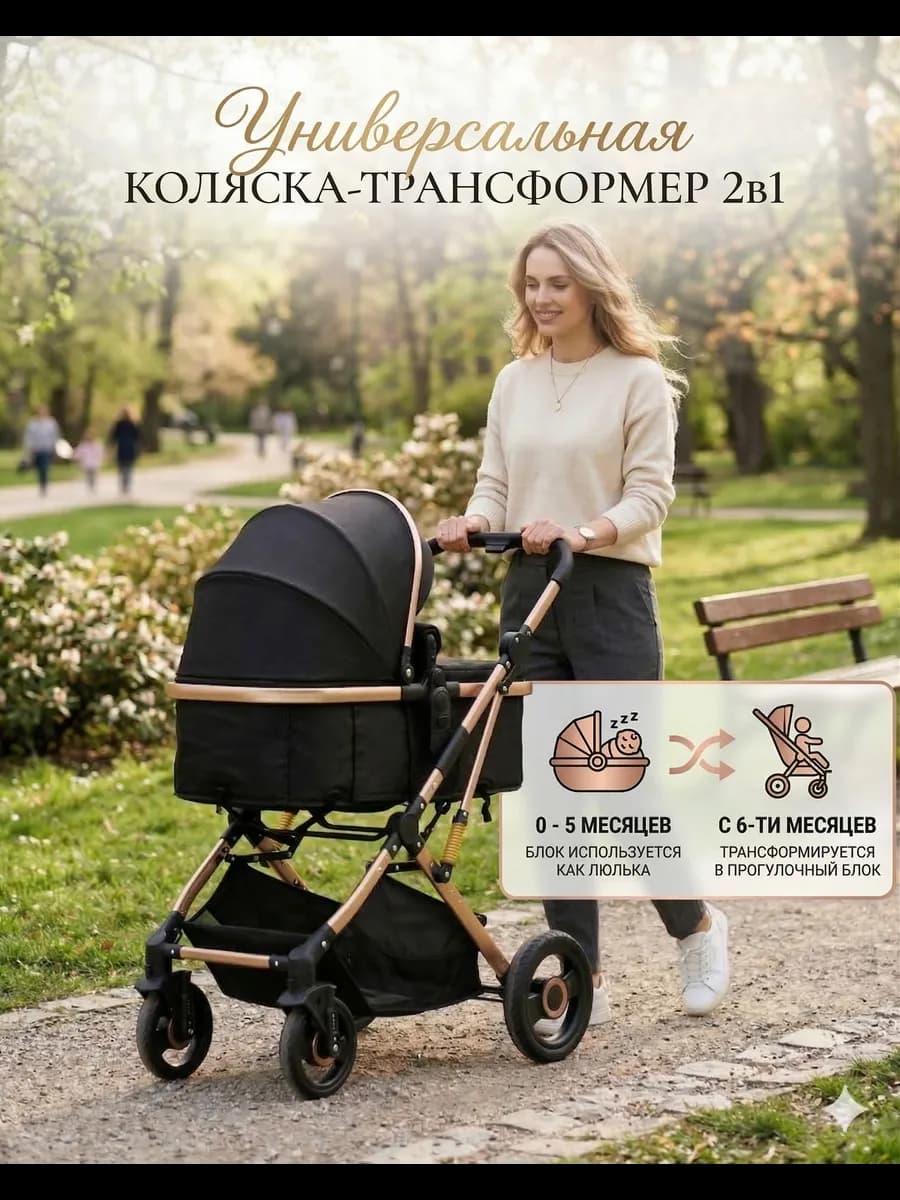 Детская коляска трансформер 2 в 1