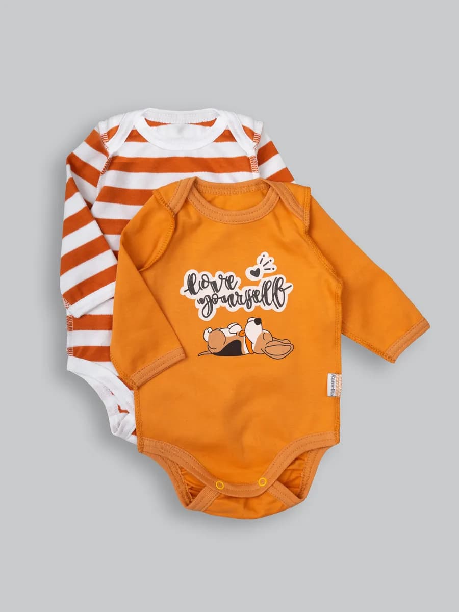 Боди с длинным рукавом для малышей 2 шт - фото 1