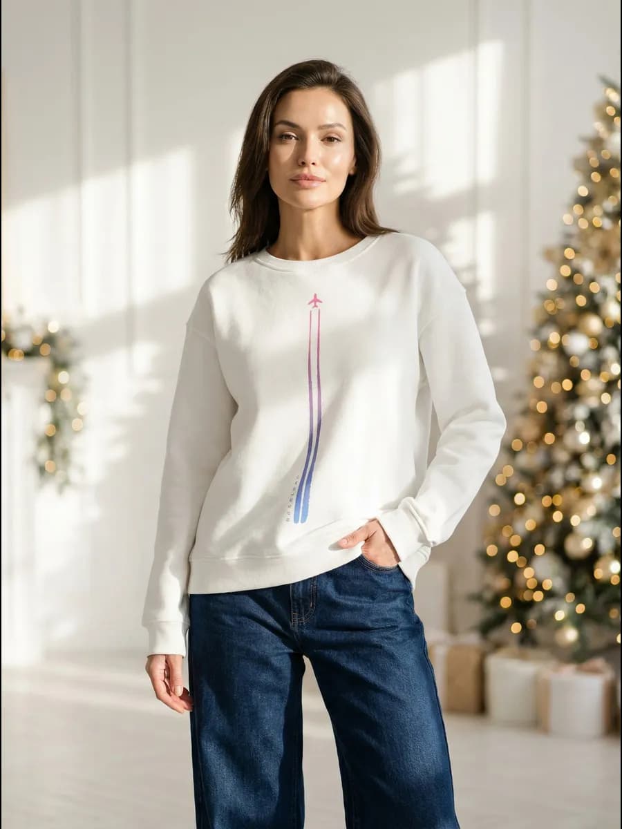 Свитшот оверсайз толстовка - фото 1