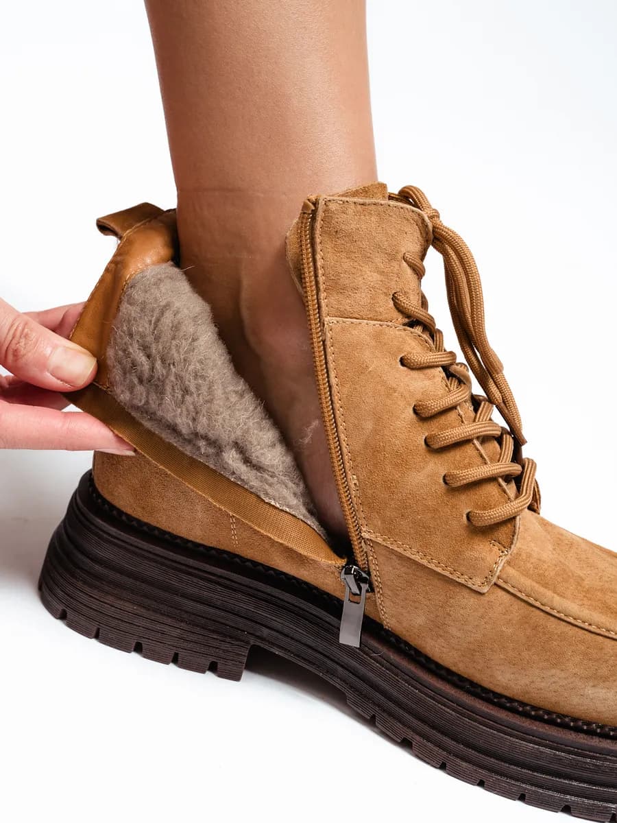 Ботинки женские зимние коричневые