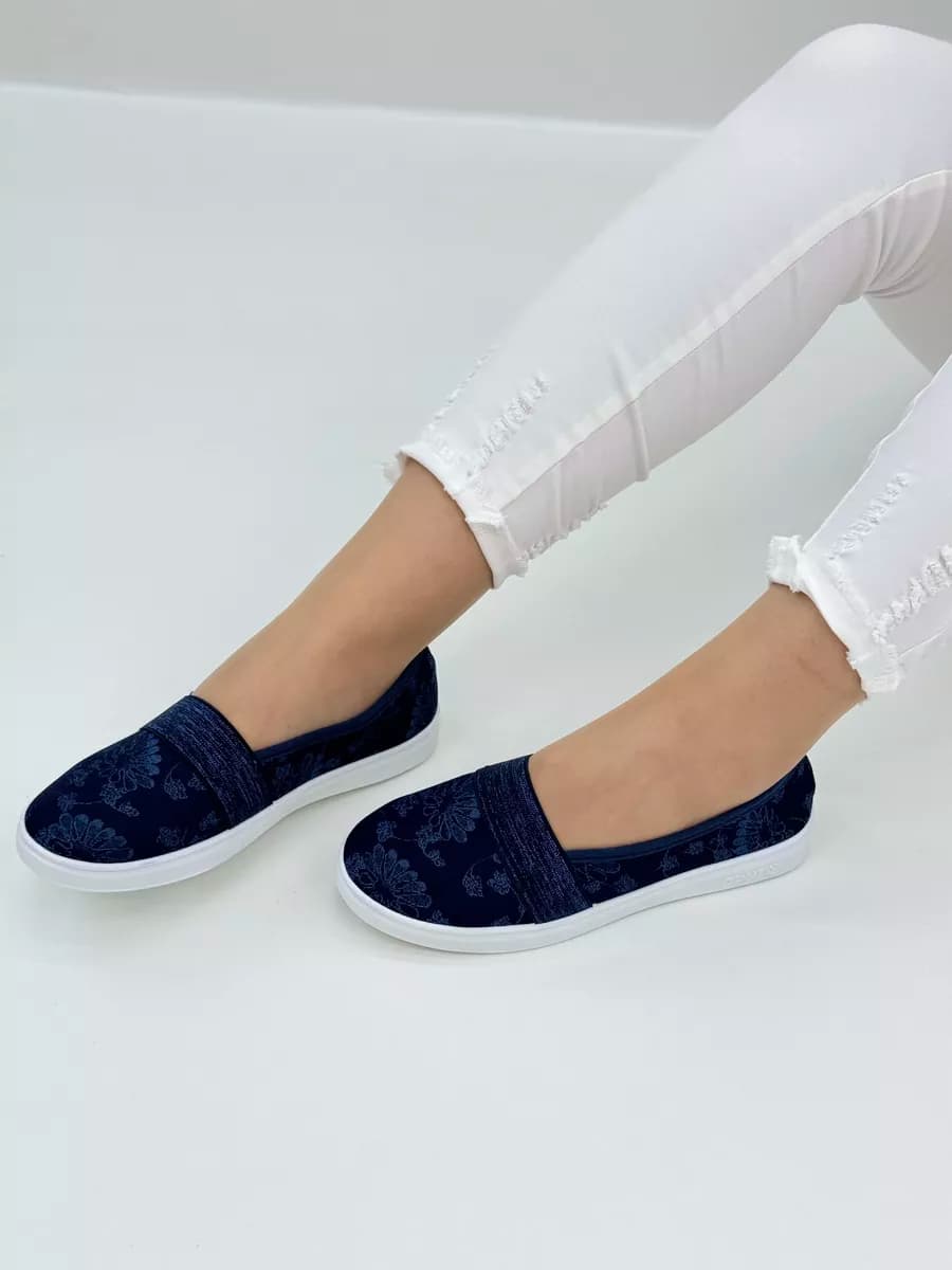 Балетки дышащие летние тканевые джинсовые - фото 1