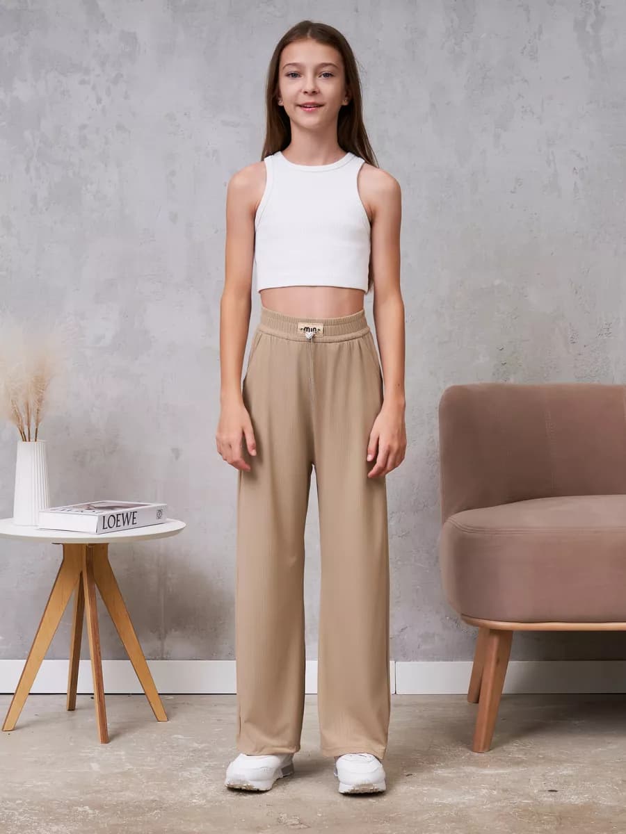 Брюки для девочки широкие - фото 1