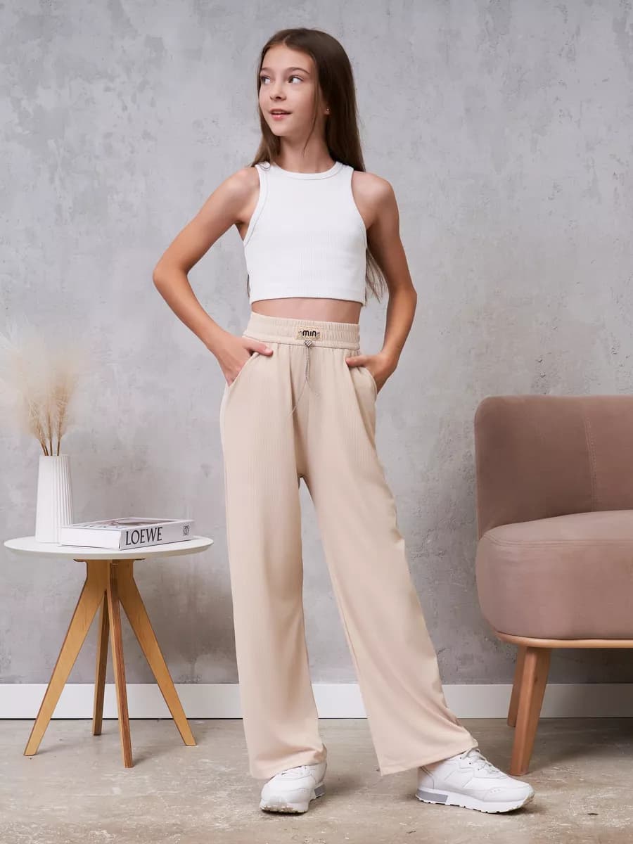 Брюки для девочки широкие