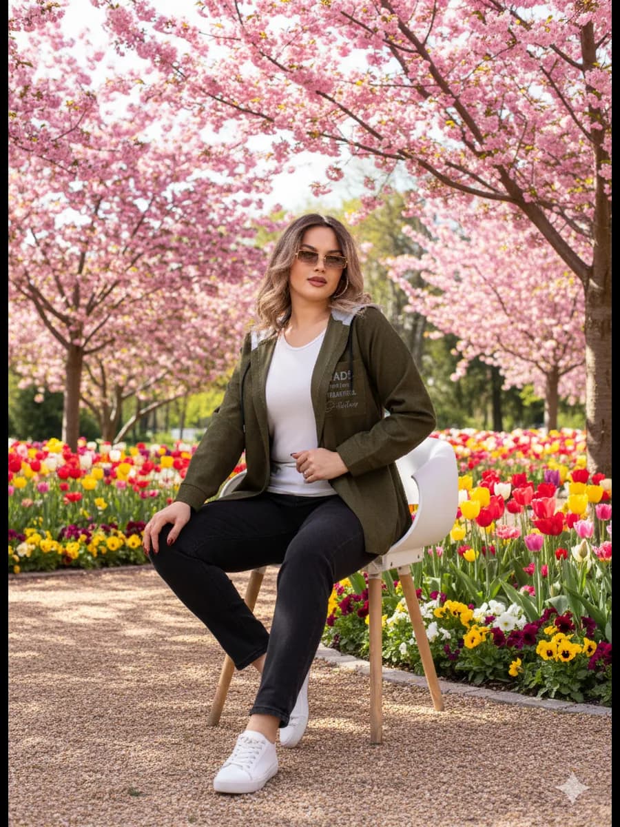 Удлиненная рубашка вельветовая с капюшоном