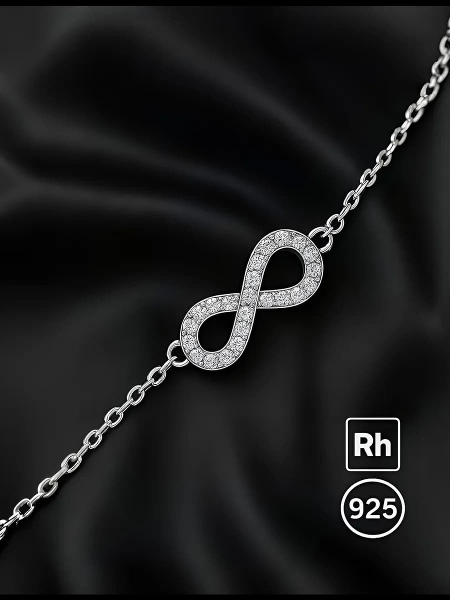 Браслет серебро 925 бесконечность