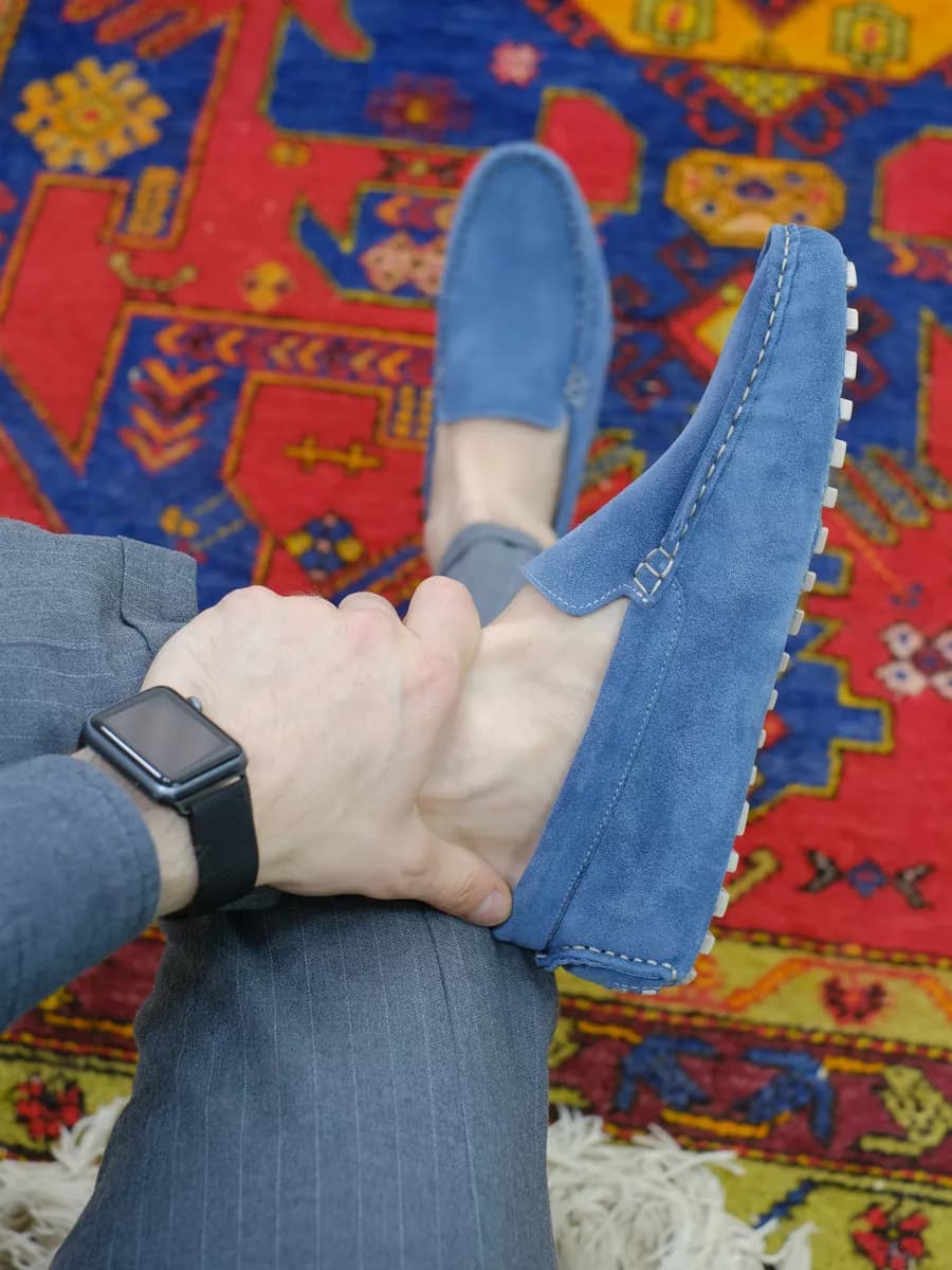 Мокасины из натуральной замши - фото 1