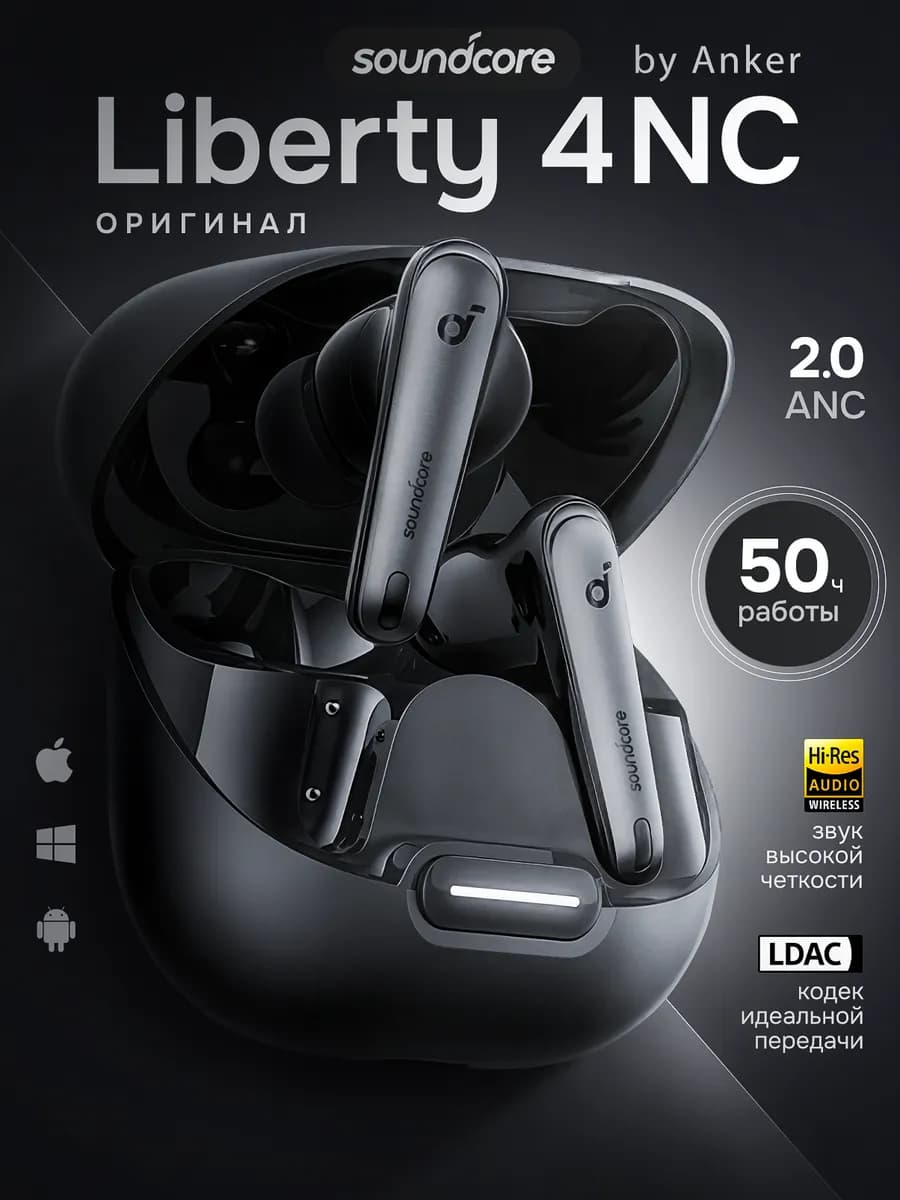 Наушники беспроводные soundcore Liberty 4 NC оригинал