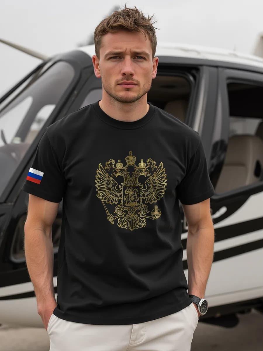 Хлопковая футболка оверсайз с принтом на груди яркая