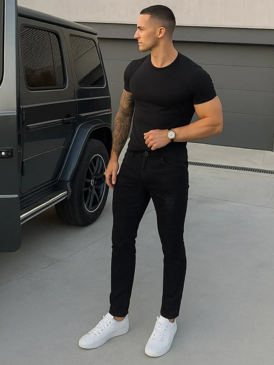 Джинсы скинни зауженные средняя посадка