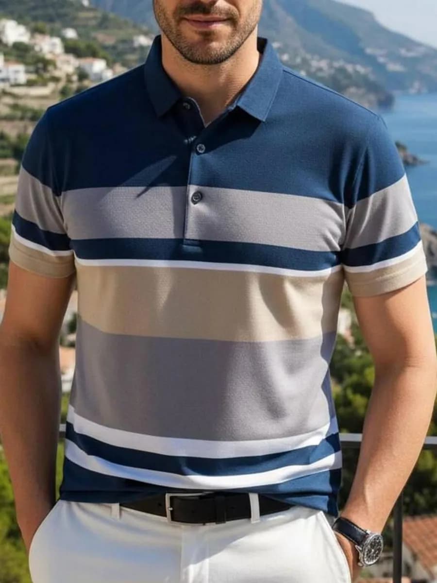 Футболка-поло с коротким рукавом