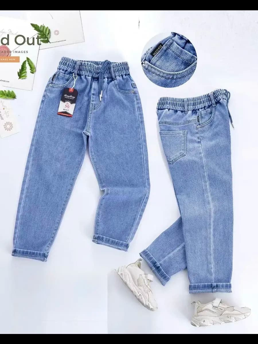 Джинсы джоггеры детские на резинке