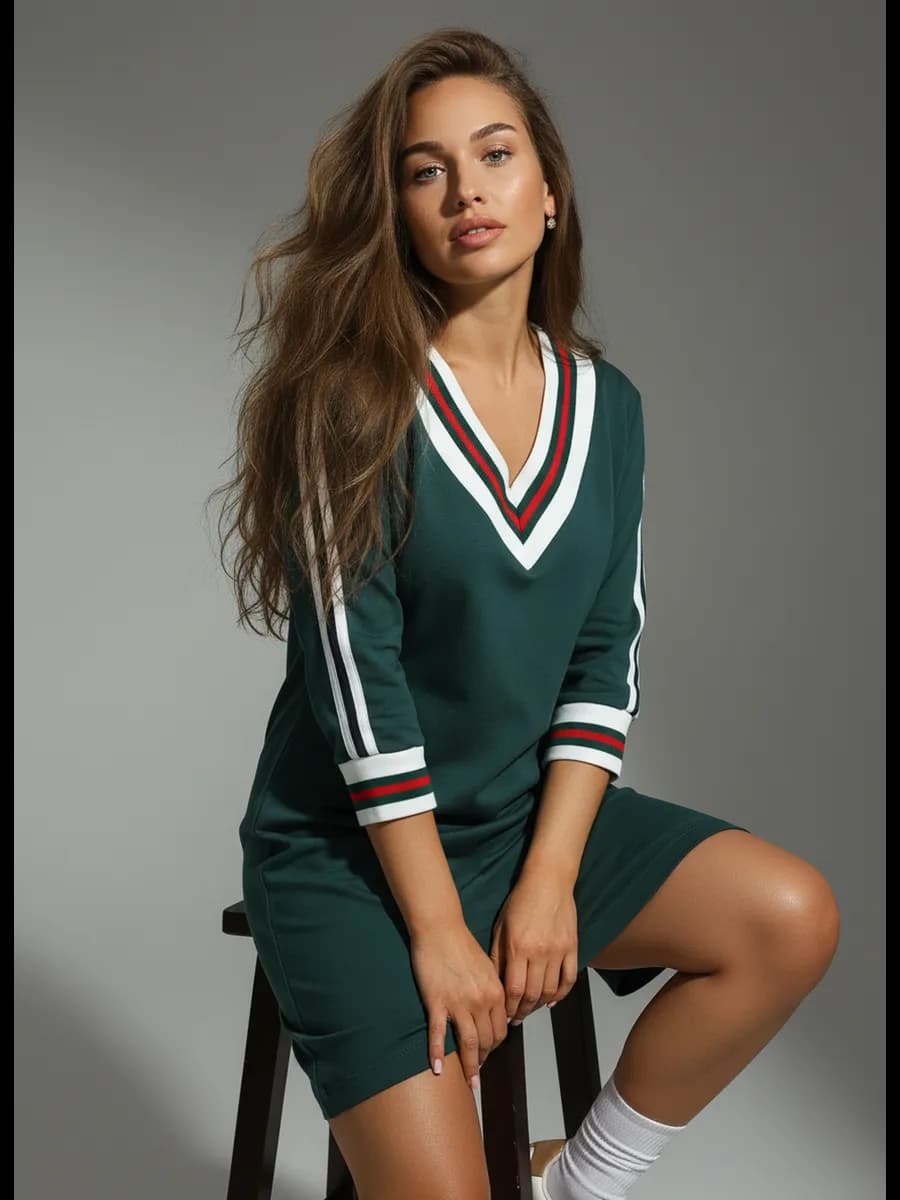 Платье спортивное повседневное миди