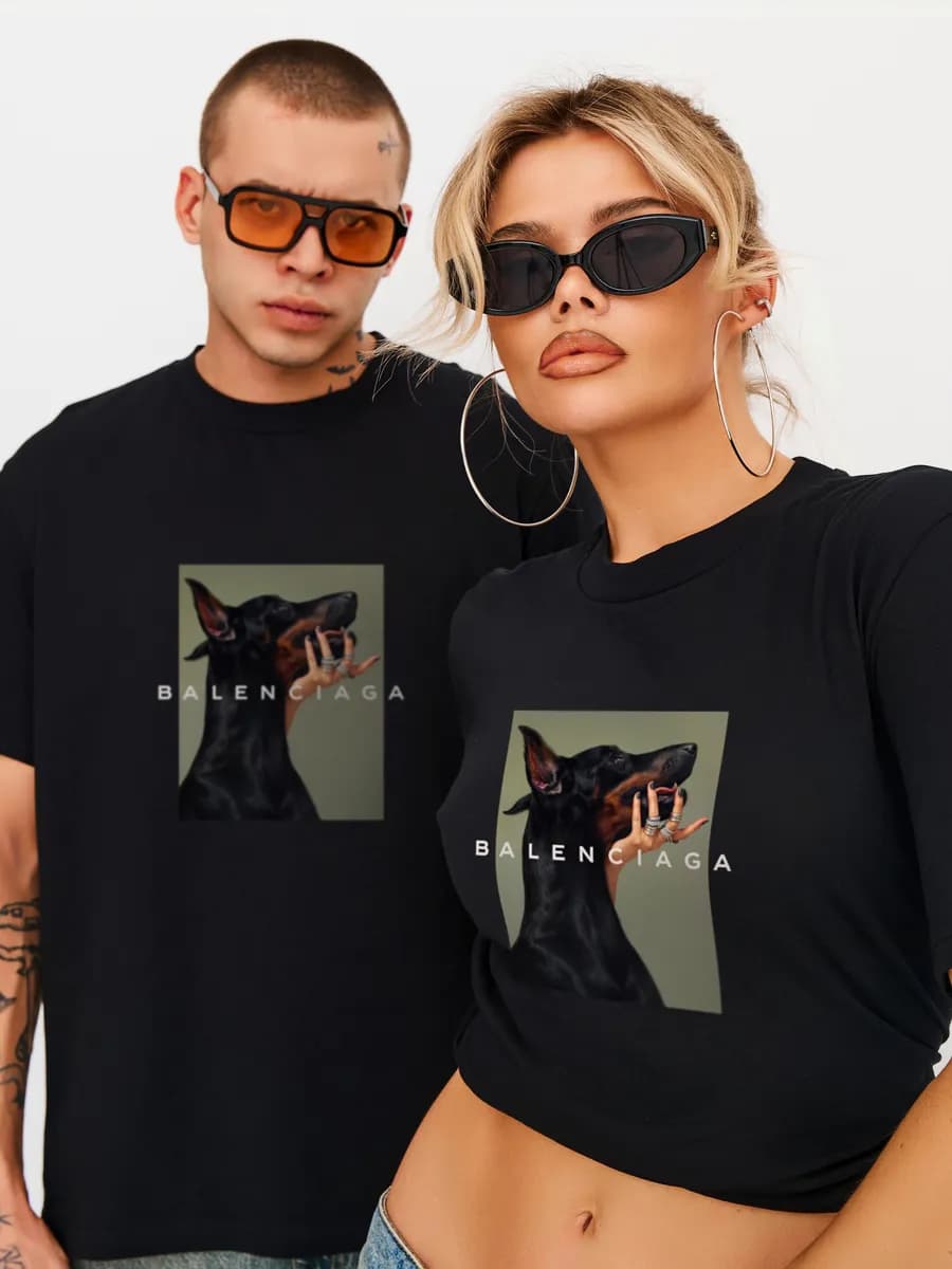 Футболка базовая с принтом женская мужская