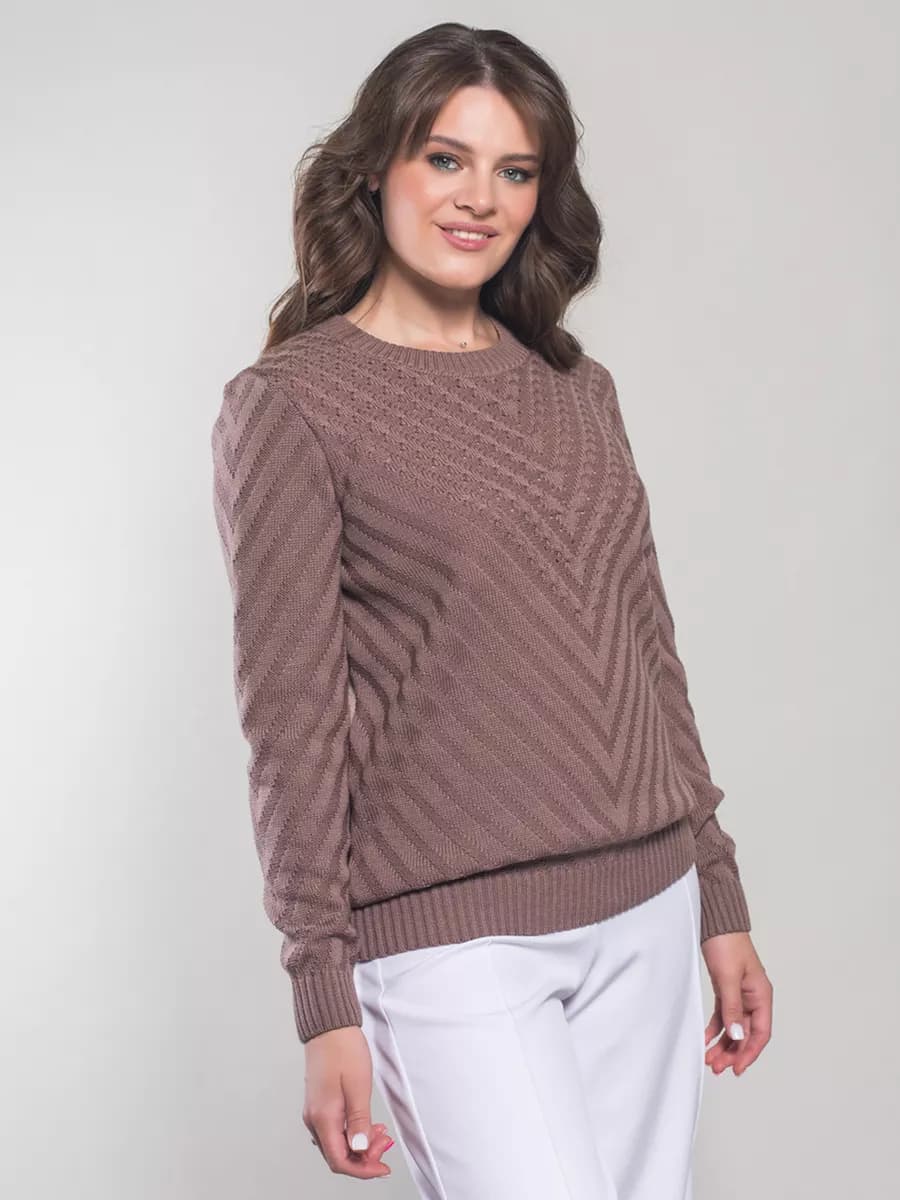 Джемпер теплый трикотажный большие размеры