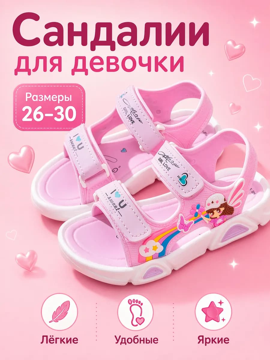 Сандалии босоножки для девочки в садик
