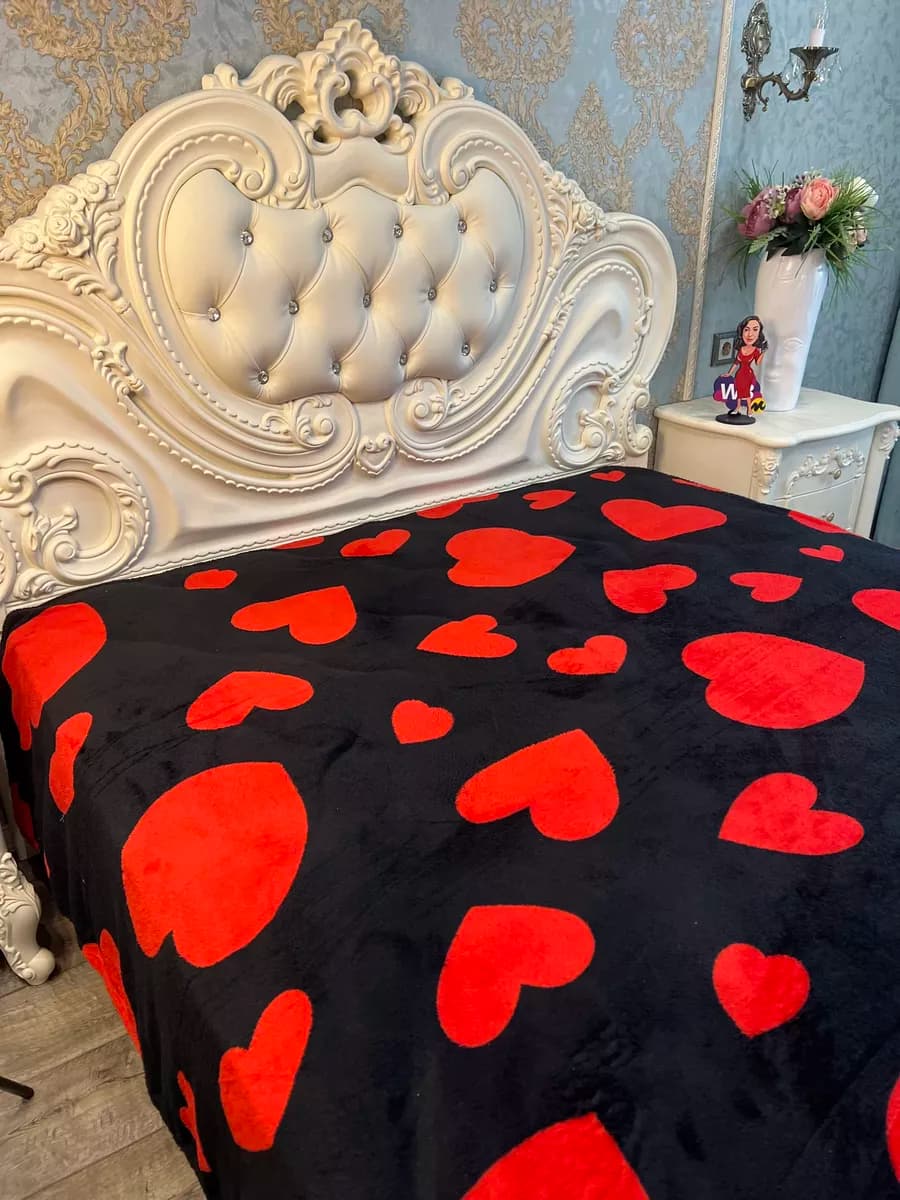 Плед флисовый 180*200 см пушистый, покрывало на кровать - фото 1