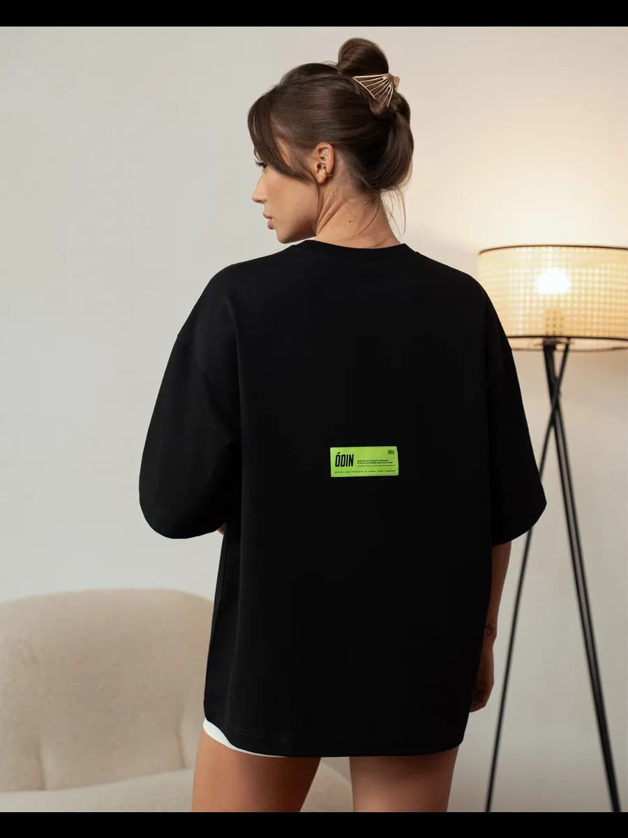 Футболка оверсайз черная - фото 1