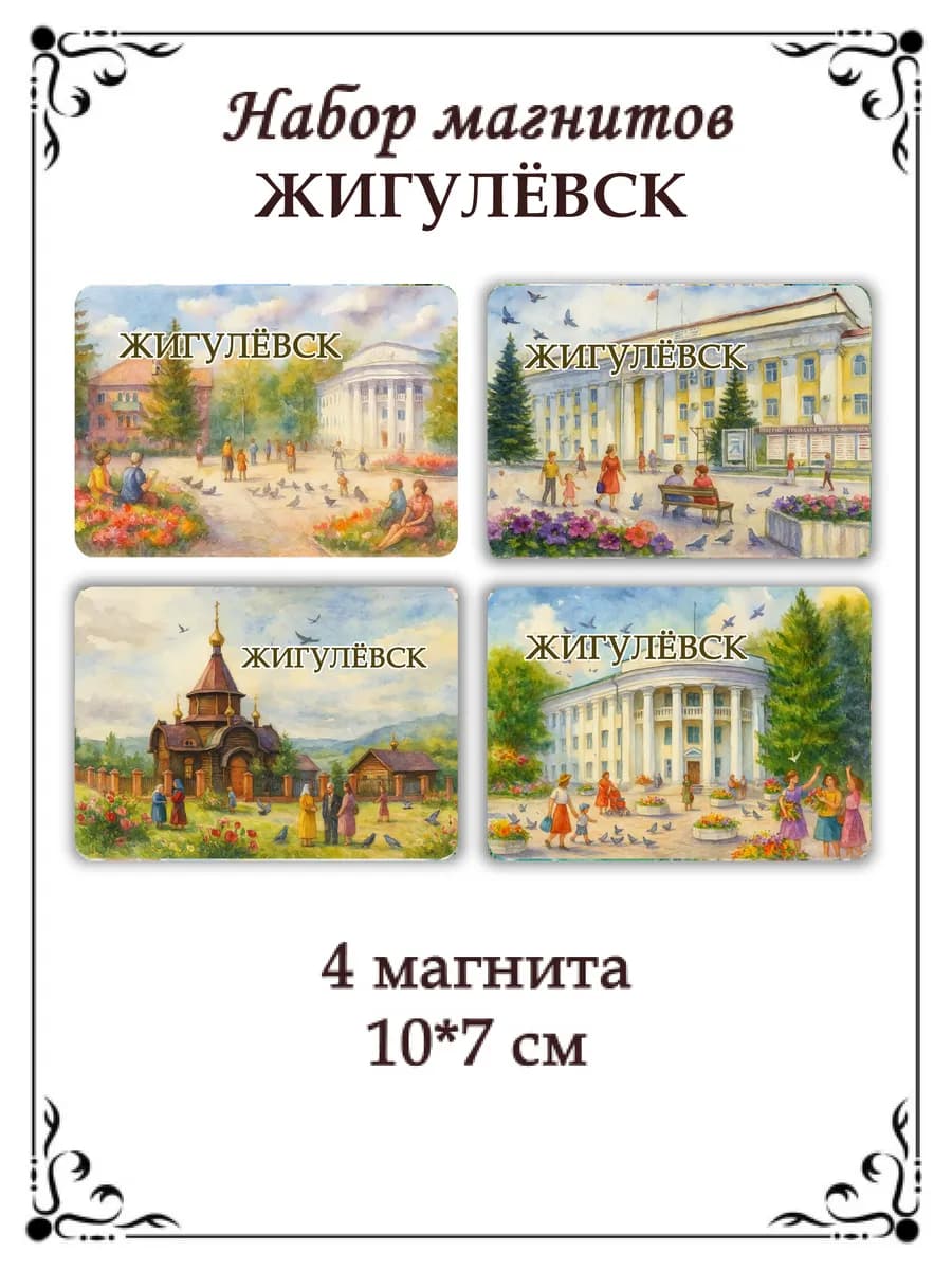 Набор магнитов на холодильник Жигулёвск