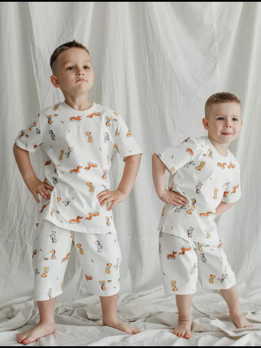 Пижама детская с шортами хлопковая