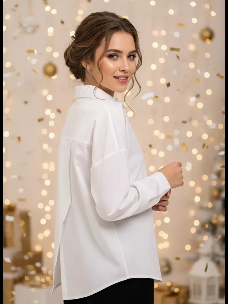 Рубашка оверсайз школьная