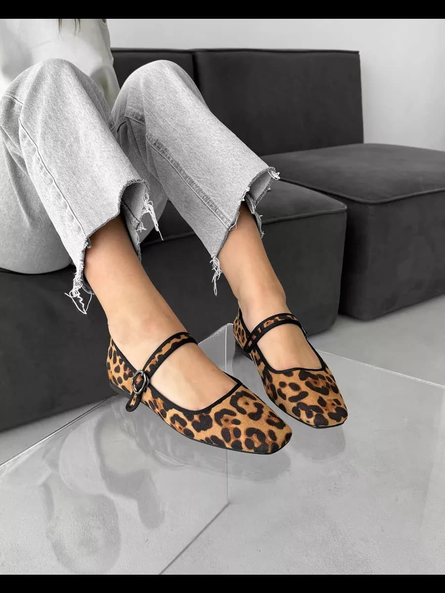 Балетки летние леопардовые