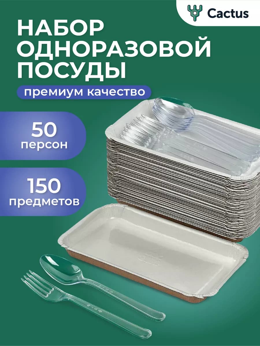 Одноразовая посуда для праздника, набор для пикника