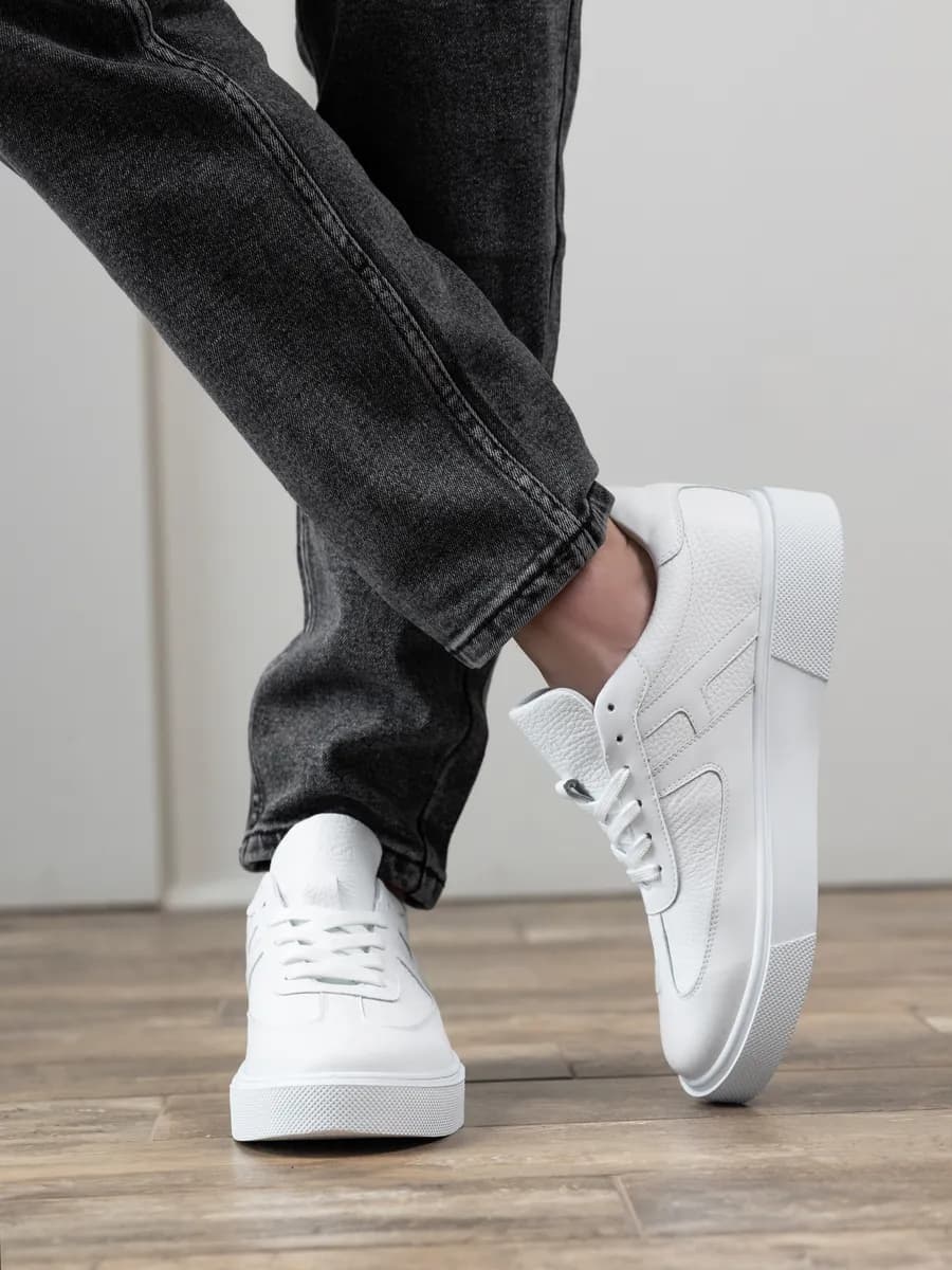 Кеды мужские облегченные из натуральной кожи - фото 1