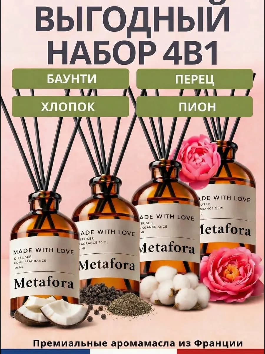 Диффузор для дома с палочками набор 4 шт - фото 1