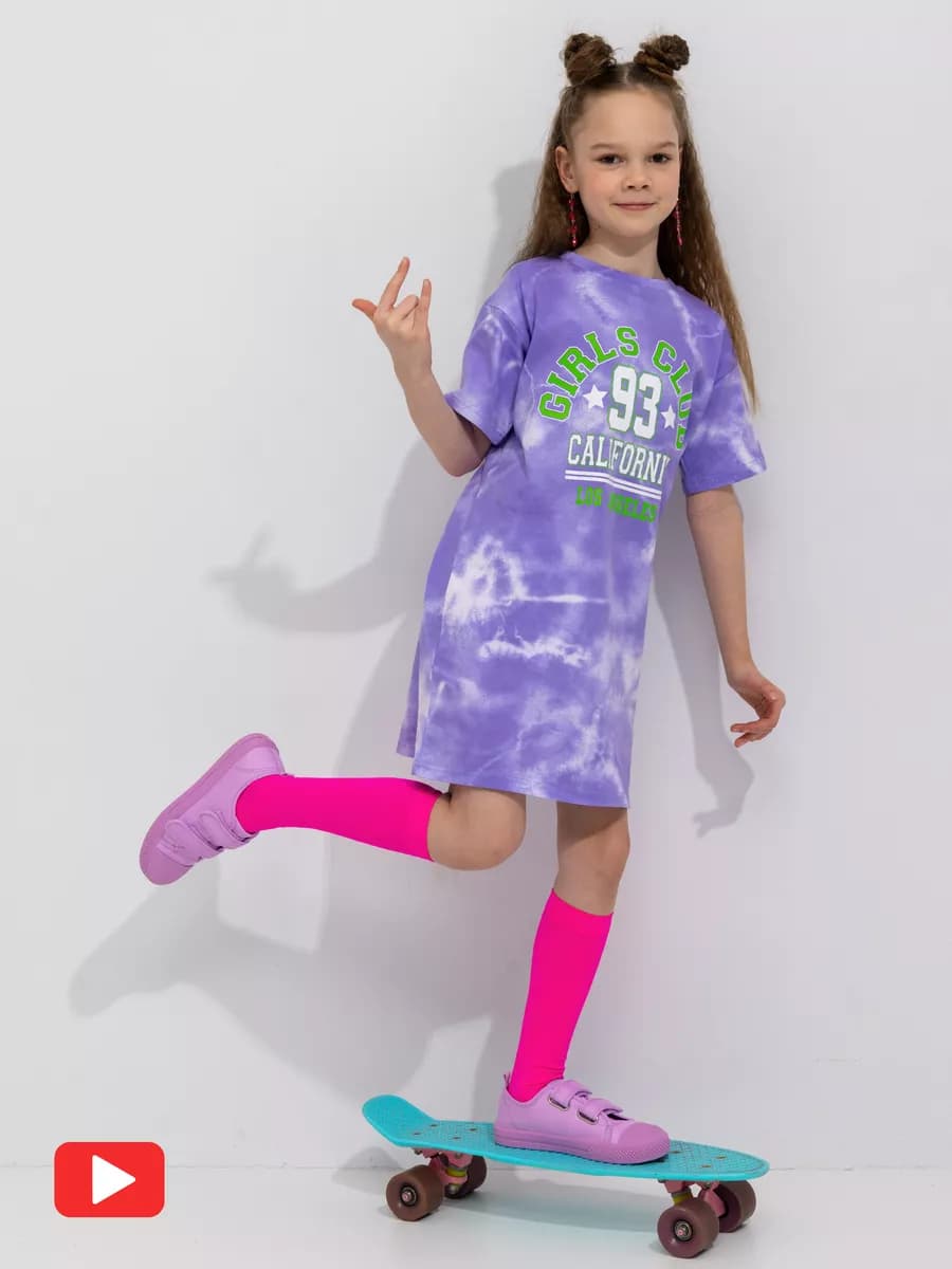 Платье - футболка туника подростковая