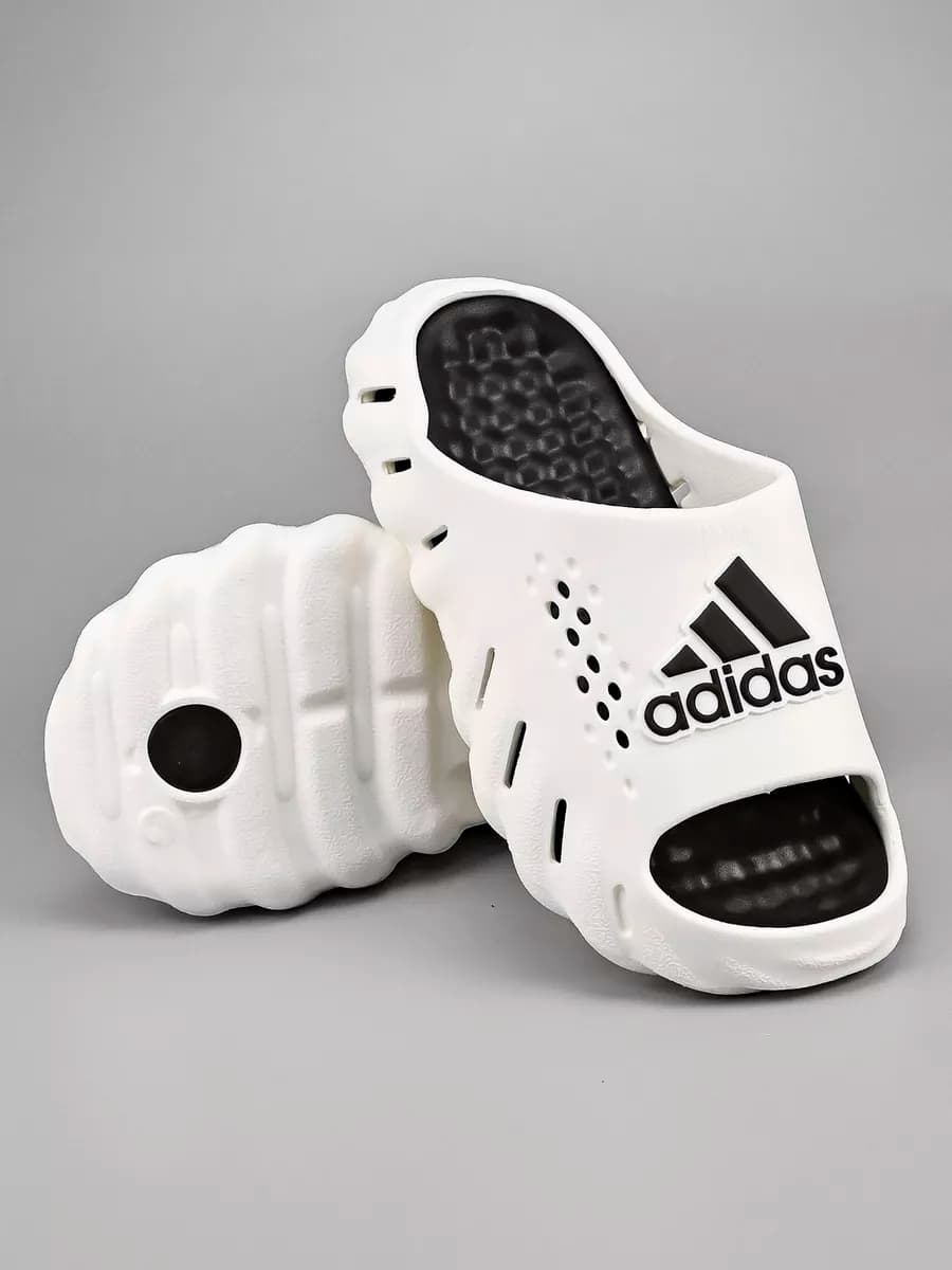 Шлепки adidas пляжные на платформе, резиновые великаны