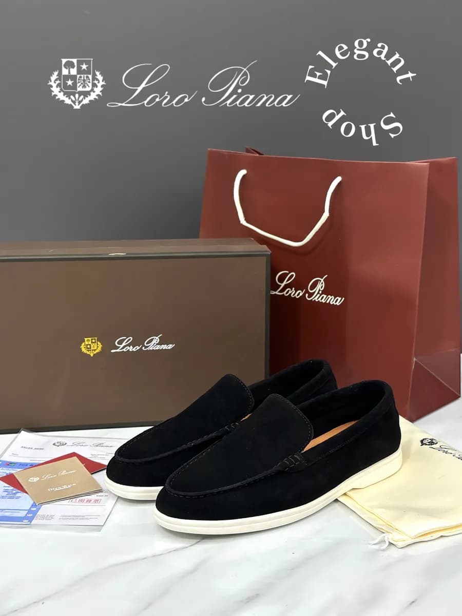 Лоферы натуральная замша