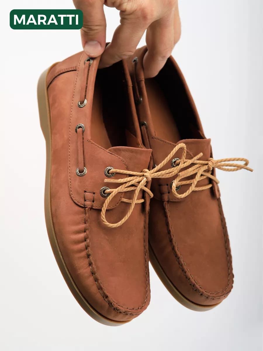 Топсайдеры летние из натуральной кожи - фото 1