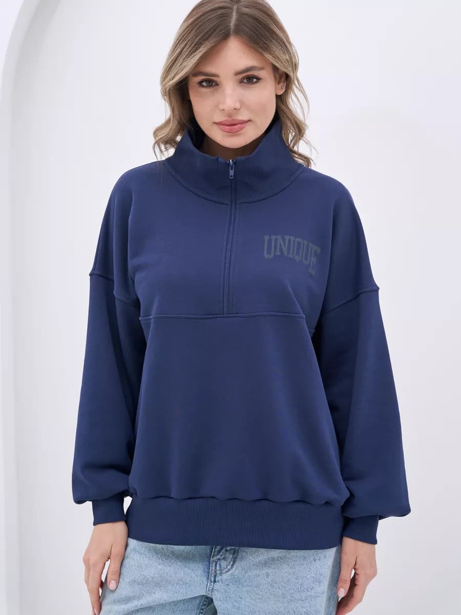 Свитшот оверсайз без начеса