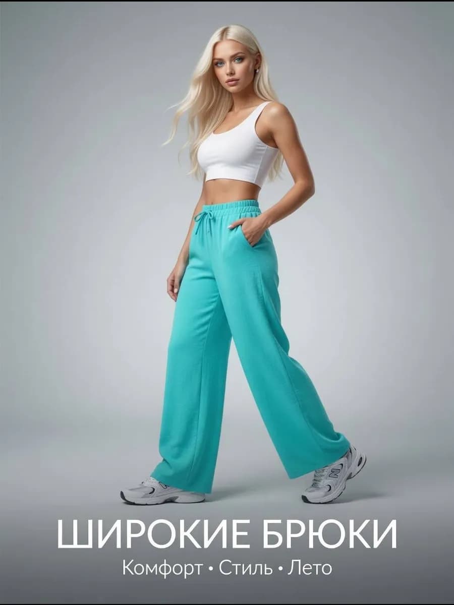 Брюки широкие палаццо сингапур