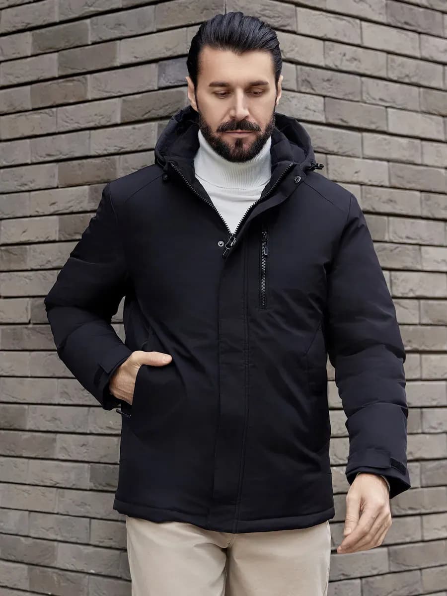 Куртка зимняя длинная с капюшоном