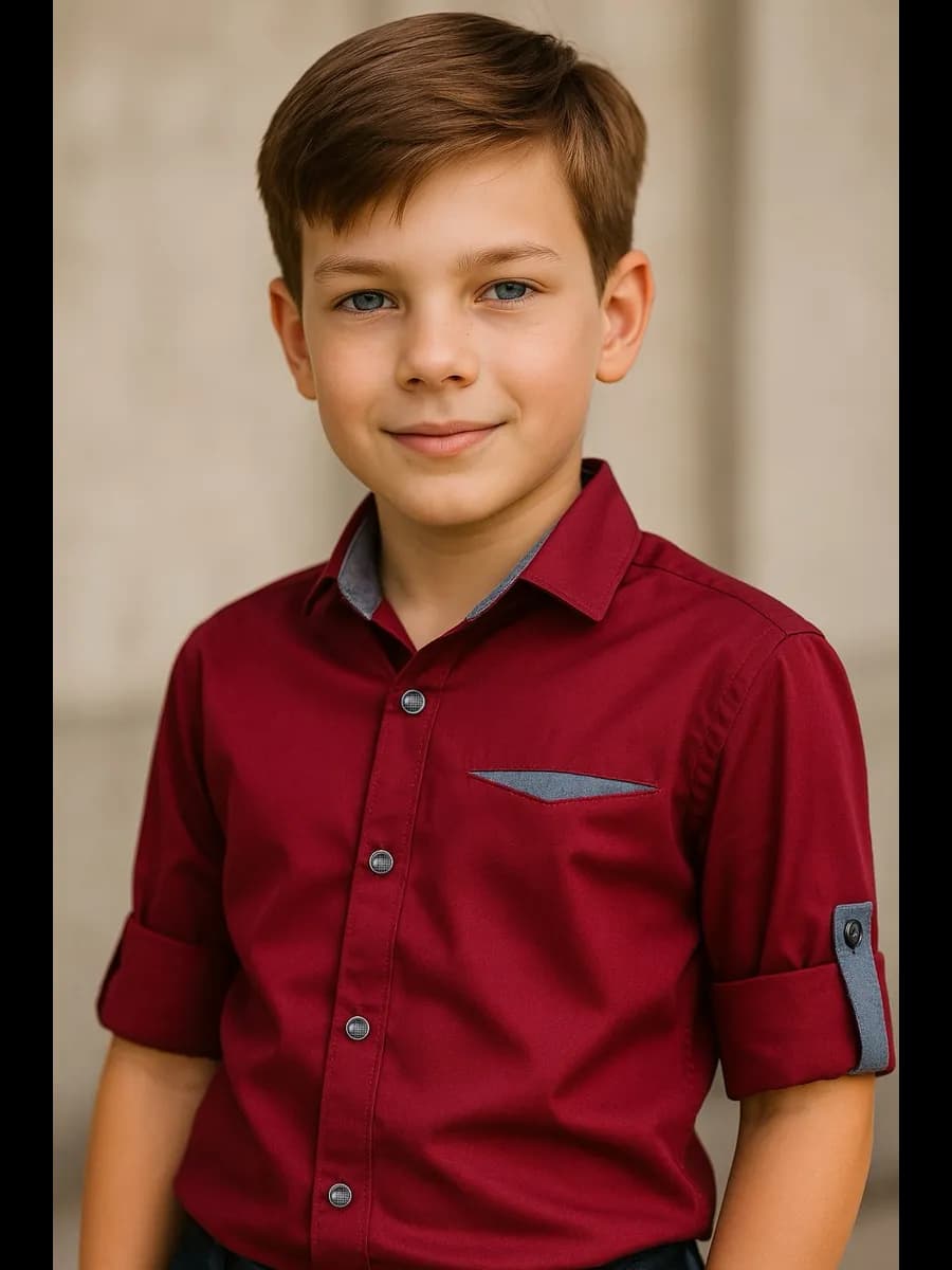 Рубашка детская на кнопках Турция