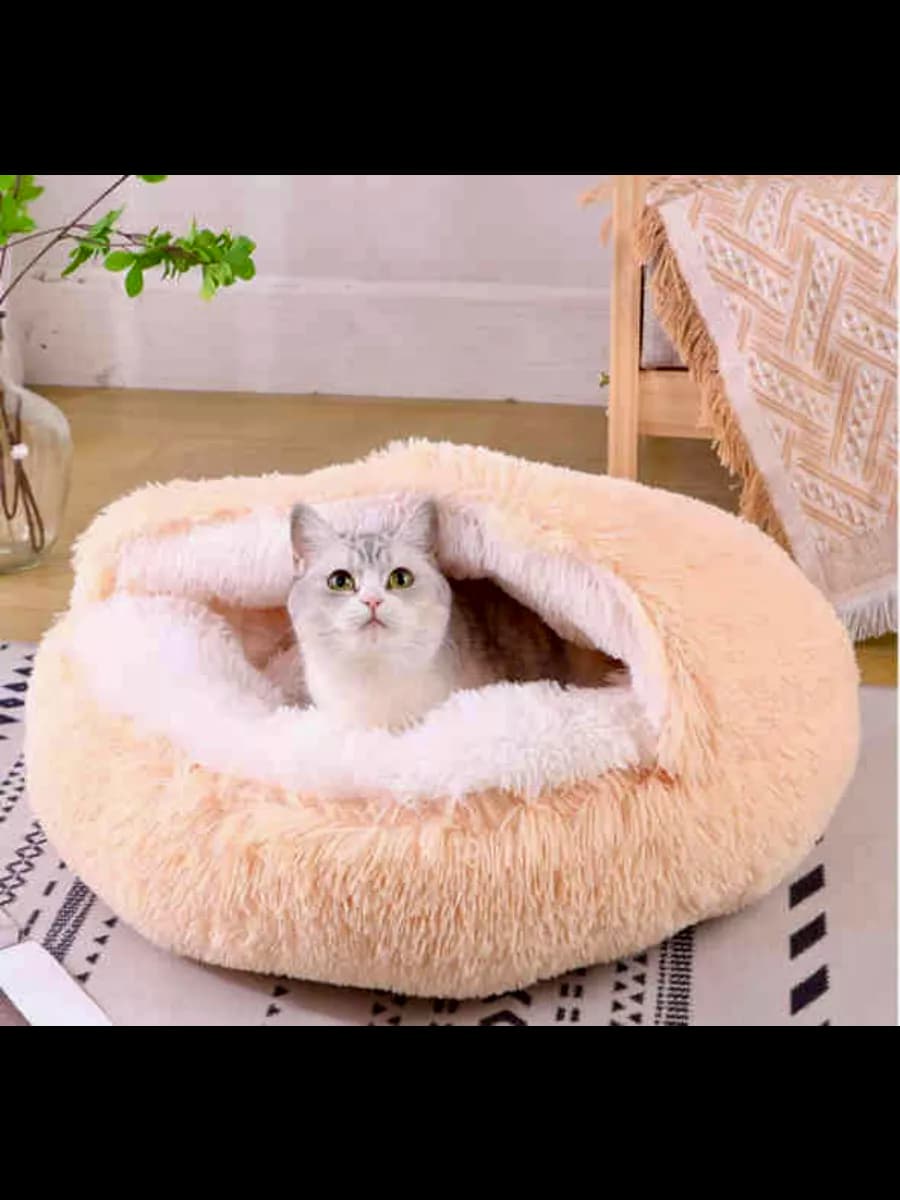 Лежанка домик мягкая 50 см для кошек и собак