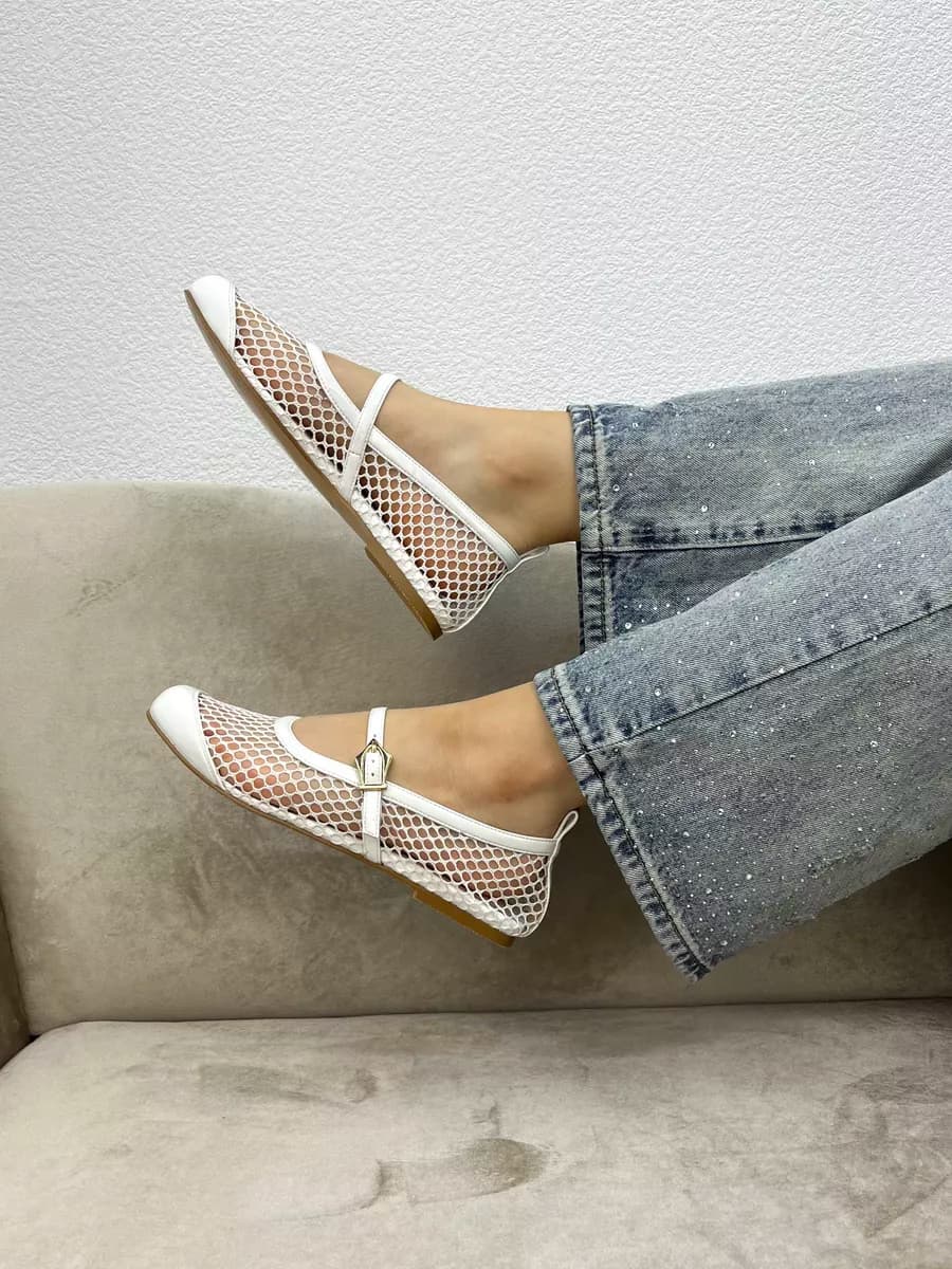 Балетки в сетку