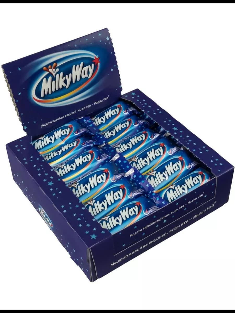 Шоколадные батончики Милки Вей 36 шт по 26 г