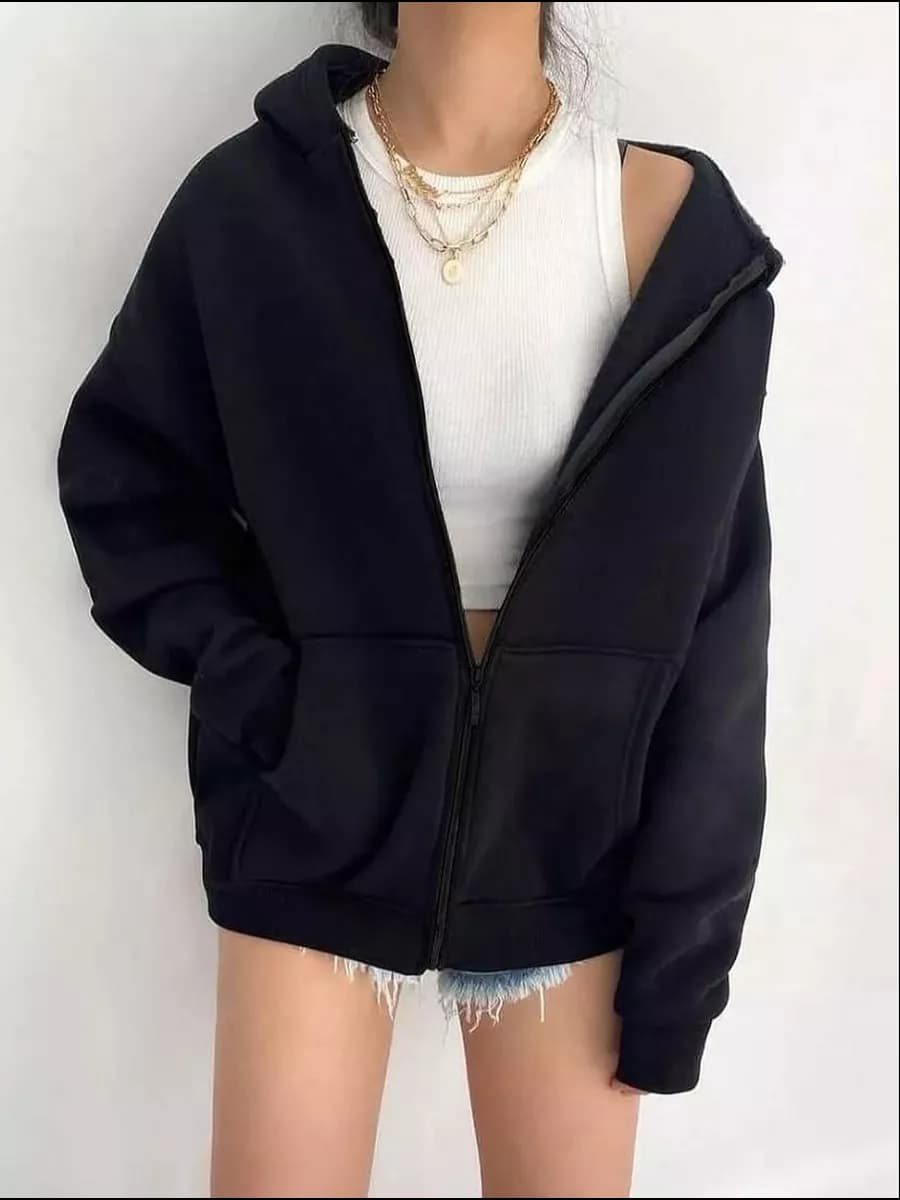 Толстовка на молнии зип оверсайз