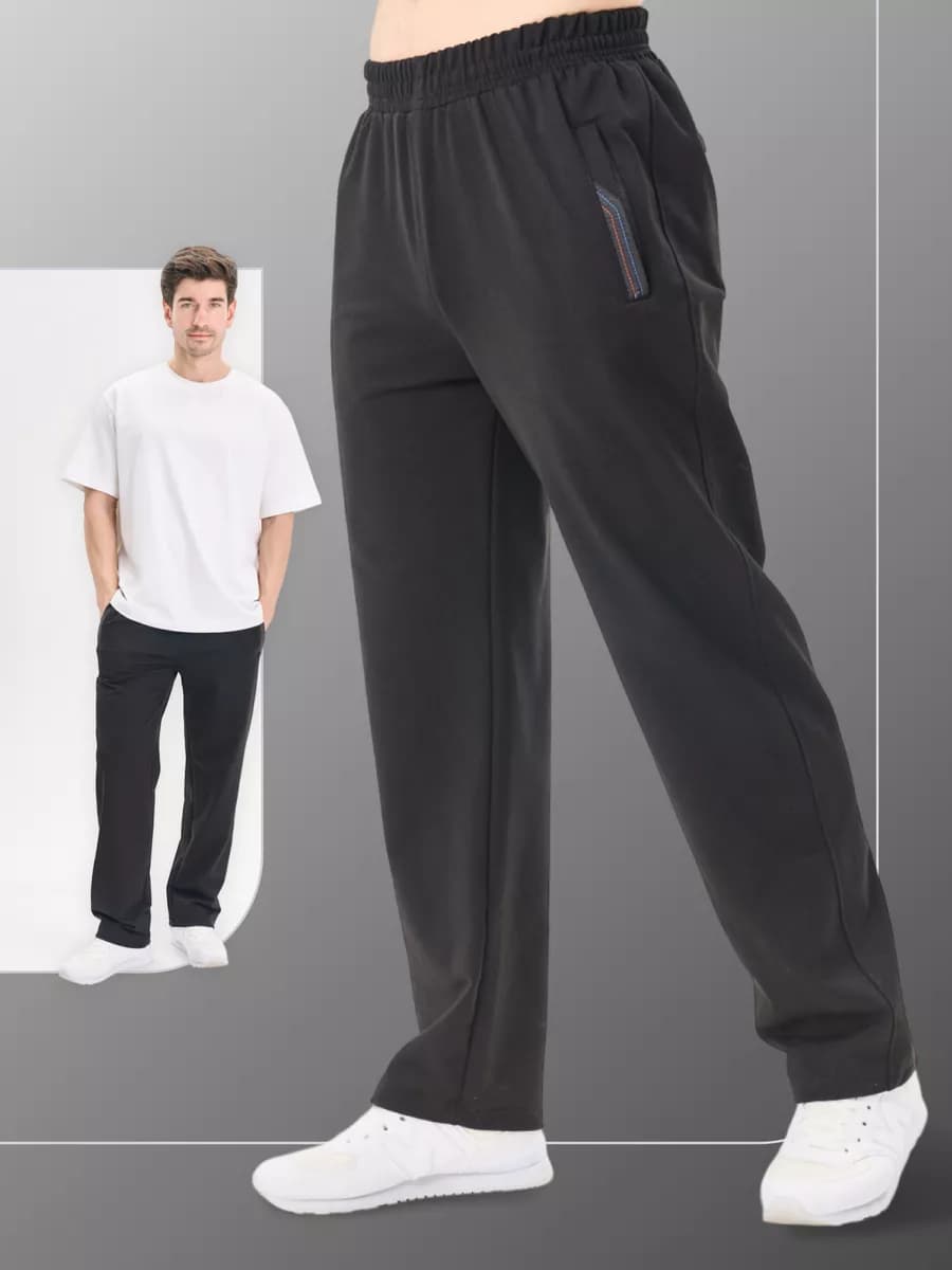 Спортивные прямые штаны оверсайз