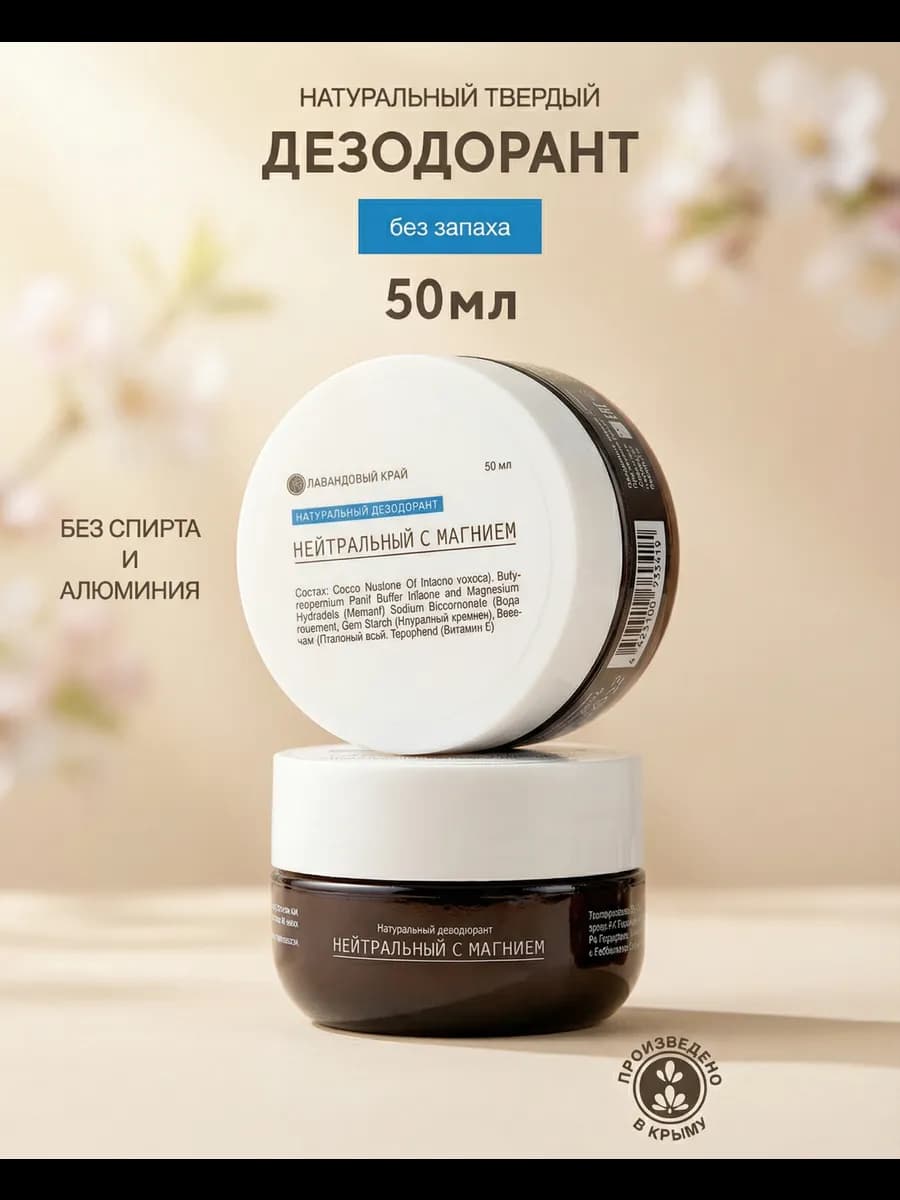 Натуральный дезодорант твёрдый