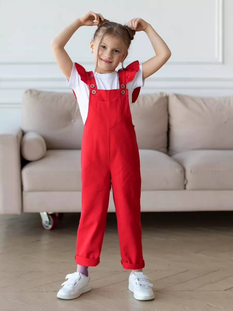 Комбинезон детский джинсовый яркий