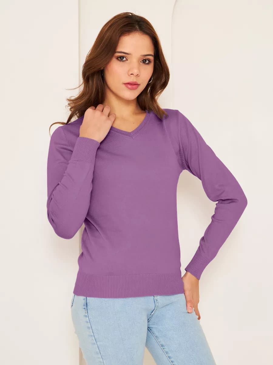 Пуловер с длинным рукавом