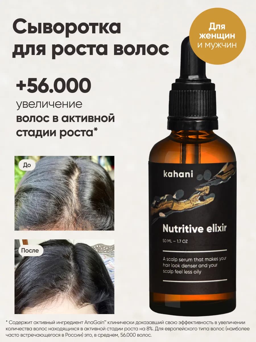 Натуральная сыворотка для роста волос и от выпадения